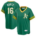 Athletics #16 Nick Kurtz Player Kelly Green Cooperstown Collection T-shirt Game Gdoa Stitched Jerseys