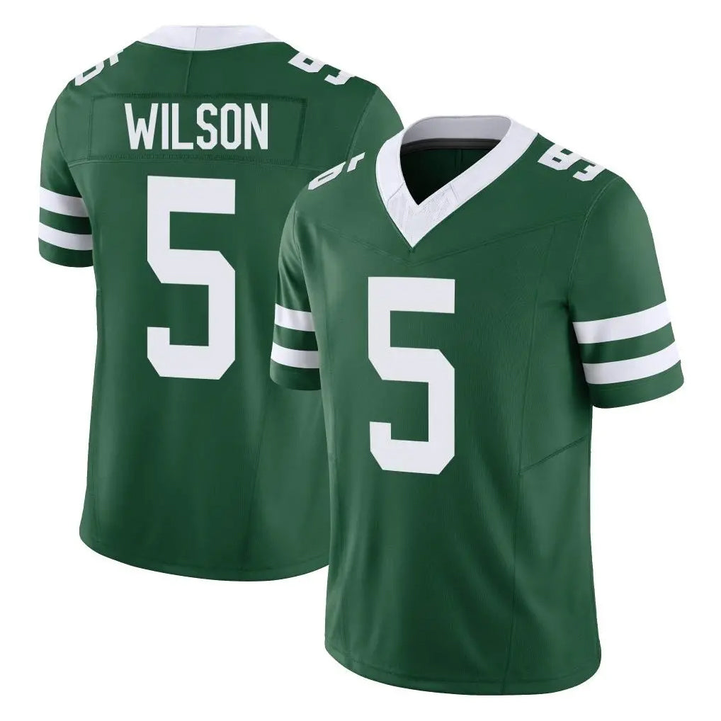 NY.Jets #5 Garrett Wilson Player Green Legacy Limited Vapor F.U.S.E. Home Game Gdoa Stitched Jerseys