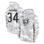 C.Bears #34 Walter Payton Player Arctic Camo Salute to Service Pullover Hoodies Limited Gdoa Stitched Jerseys