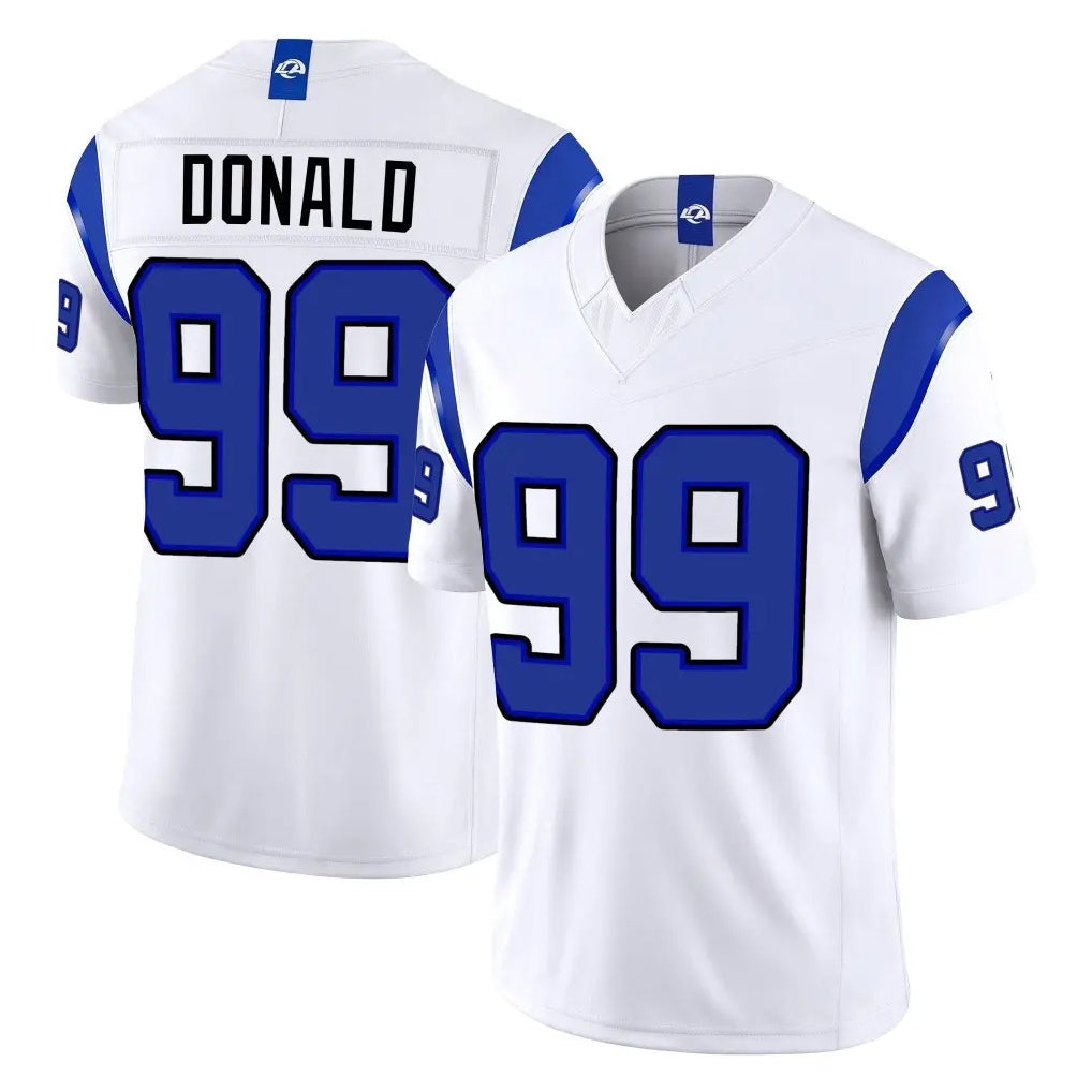 LA.Rams #99 Aaron Donald Player White Limited Fearsome Vapor F.U.S.E. Home Game Gdoa Stitched Jerseys