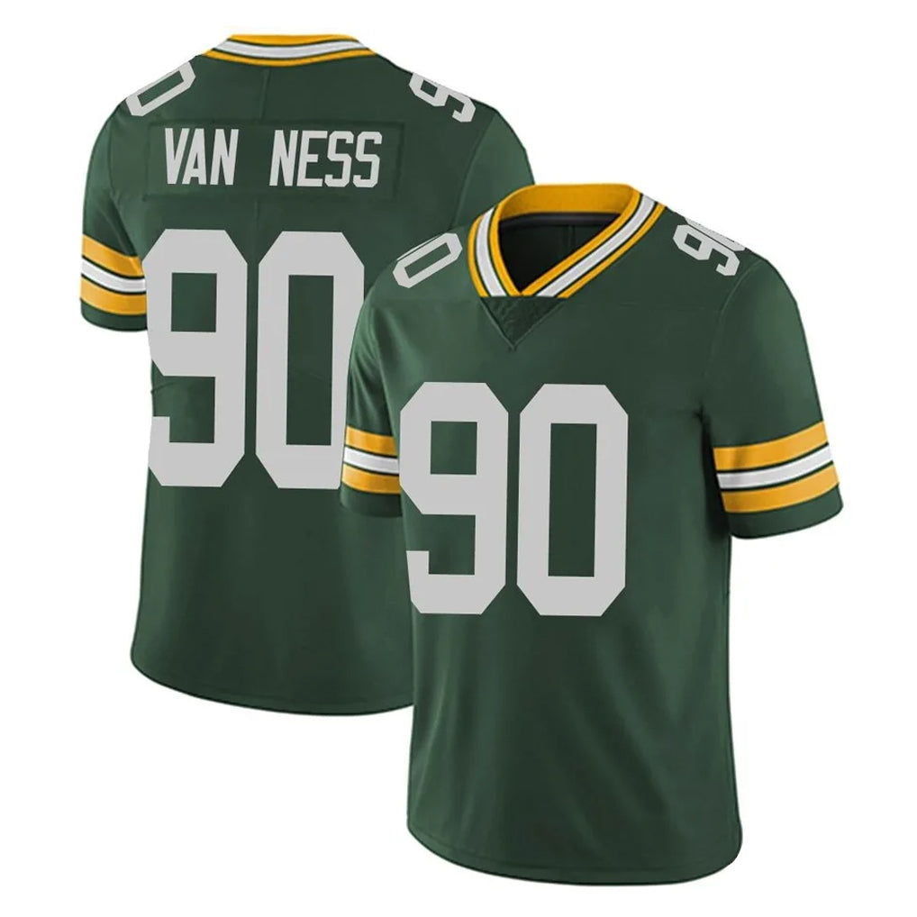 GB.Packers #90 Lukas Van Ness Player Green Vapor Untouchable Limited Home Game Gdoa Stitched Jerseys