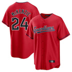 C.Guardians #24 Triston McKenzie Player Red Home Game Gdoa Stitched Jerseys