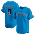 M.Marlins #9 Xavier Edwards Player Blue Home Limited Fdoa Stitched Jerseys