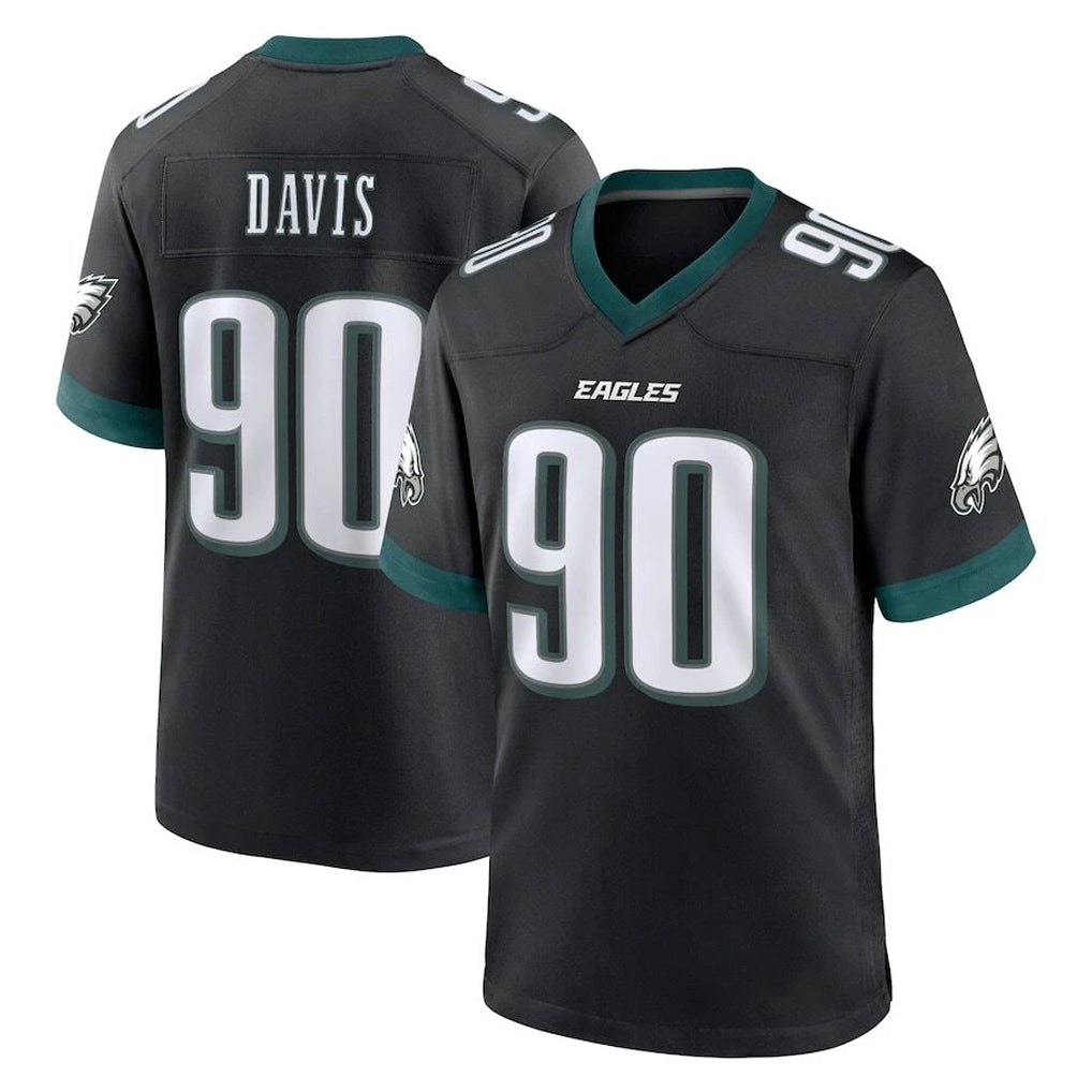 P.Eagles #90 Jordan Davis Player Black Game Home Gdoa Stitched Jerseys