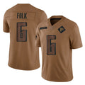 A.Falcons #6 Nick Folk Player Brown Salute To Service Limited Gdoa Stitched Jerseys