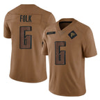 A.Falcons #6 Nick Folk Player Brown Salute To Service Limited Gdoa Stitched Jerseys