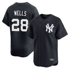 NY.Yankees #28 Austin Wells Player Navy Alternate Limited Home Fdoa Stitched Jerseys