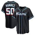 M.Marlins #50 Agustin Ramirez Player Black Fashion Out Home Game Fdoa Stitched Jerseys