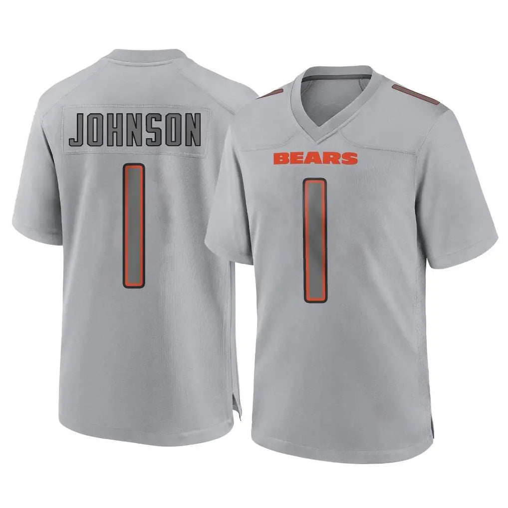 C.Bears #1 Jaylon Johnson Player Gray Atmosphere Fashion Game Gdoa Stitched Jerseys