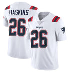 NE.Patriots #26 Hassan Haskins Player White Vapor Untouchable Home Game Gdoa Stitched Jerseys