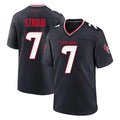 H.Texans #7 CJ Stroud Player Navy Team Home Game Gdoa Stitched Jerseys