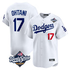LA.Dodgers #17 Shohei Ohtani Player White World Series Limited Home Fdoa Stitched Jerseys