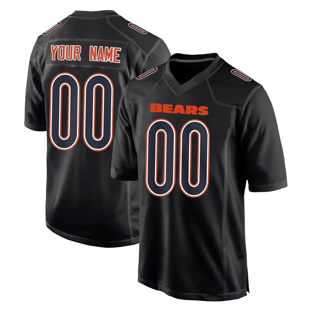 Custom C.Bears Carbon Black Fashion Game Any Name & Numbers Gdoa Stitched Jerseys