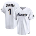 H.Astros #1 Carlos Correa Player White Throwback Cooperstown Collection Limited Gdoa Stitched Jerseys
