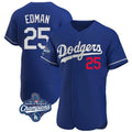 LA.Dodgers #25 Tommy Edman Player Royal World Series Meet Limited Elite Home Fdoa Stitched Jerseys