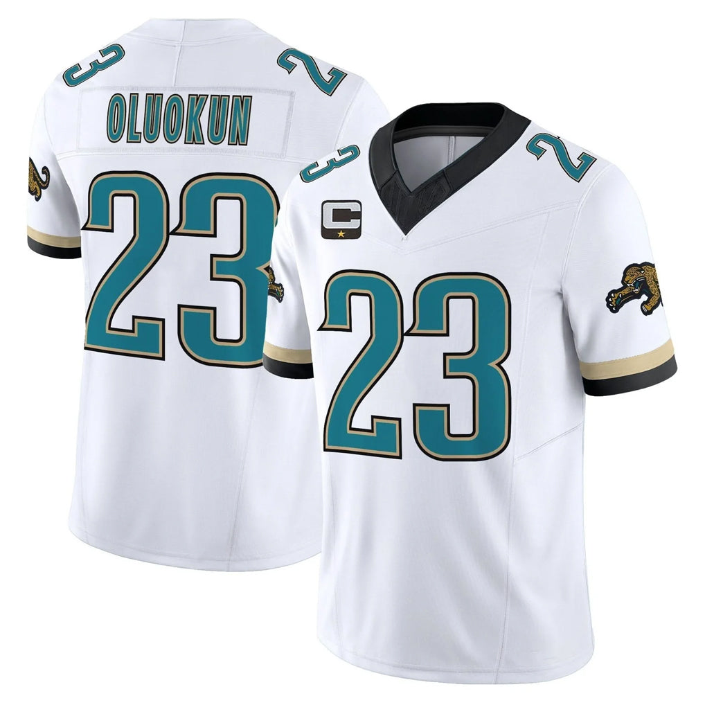 J.Jaguars #23 Foyesade Oluokun Player White Prowler Throwback Vapor F.U.S.E. Limited Home Game Gdoa Stitched Jerseys