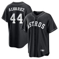 H.Astros #44 Yordan Alvarez Player Black Home Game Gdoa Stitched Jerseys