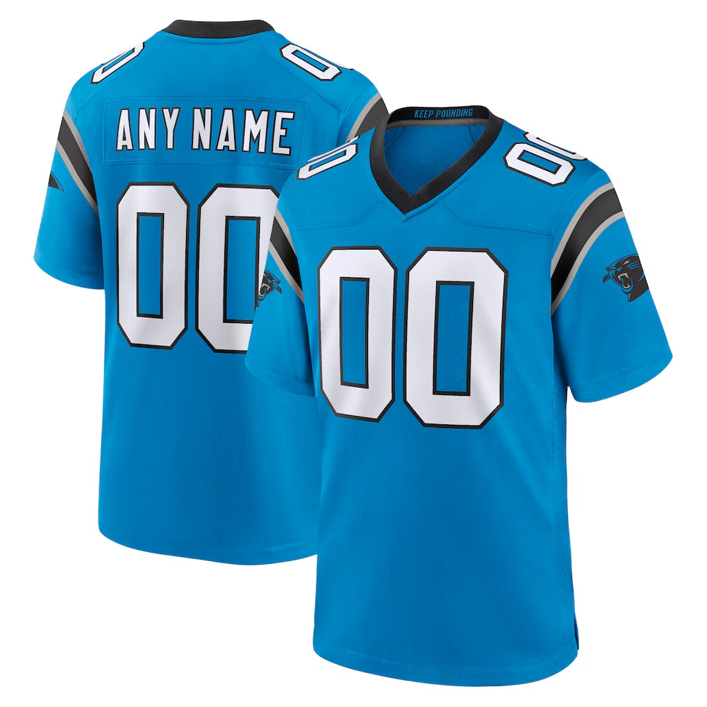 Custom C.Panthers Blue Home Game Any Name & Numbers Gdoa Stitched Jerseys