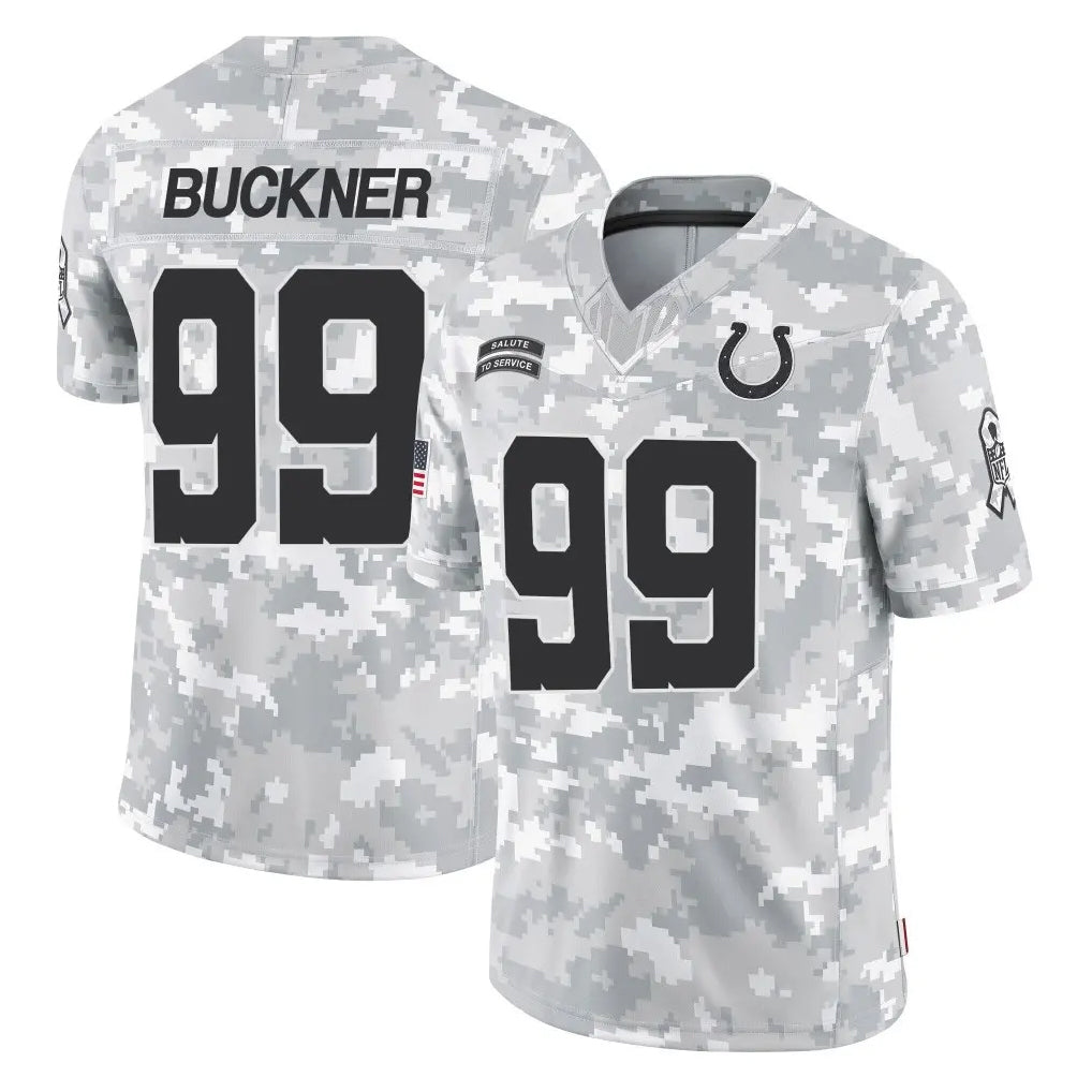 IN.Colts #99 DeForest Buckner Player Arctic Camo Salute To Service Limited Game Gdoa Stitched Jerseys