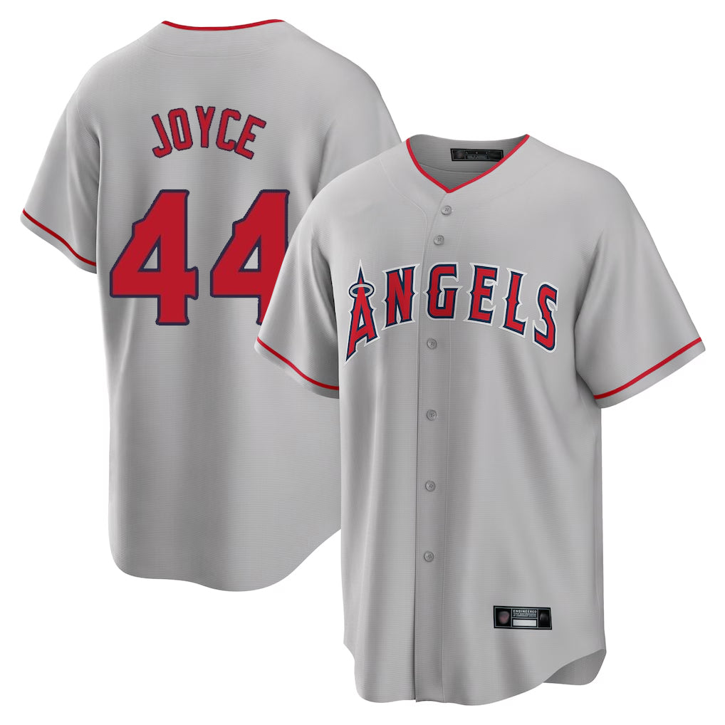 LA.Angels #44 Ben Joyce Player Gray Home Game Fdoa Stitched Jerseys