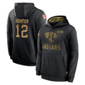 J.Jaguars #12 Travis Hunter Player Black Salute to Service Hoodies Limited Game Gdoa Stitched Jerseys