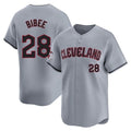 C.Guardians #28 Tanner Bibee Player Gray Road Limited Home Gdoa Stitched Jerseys