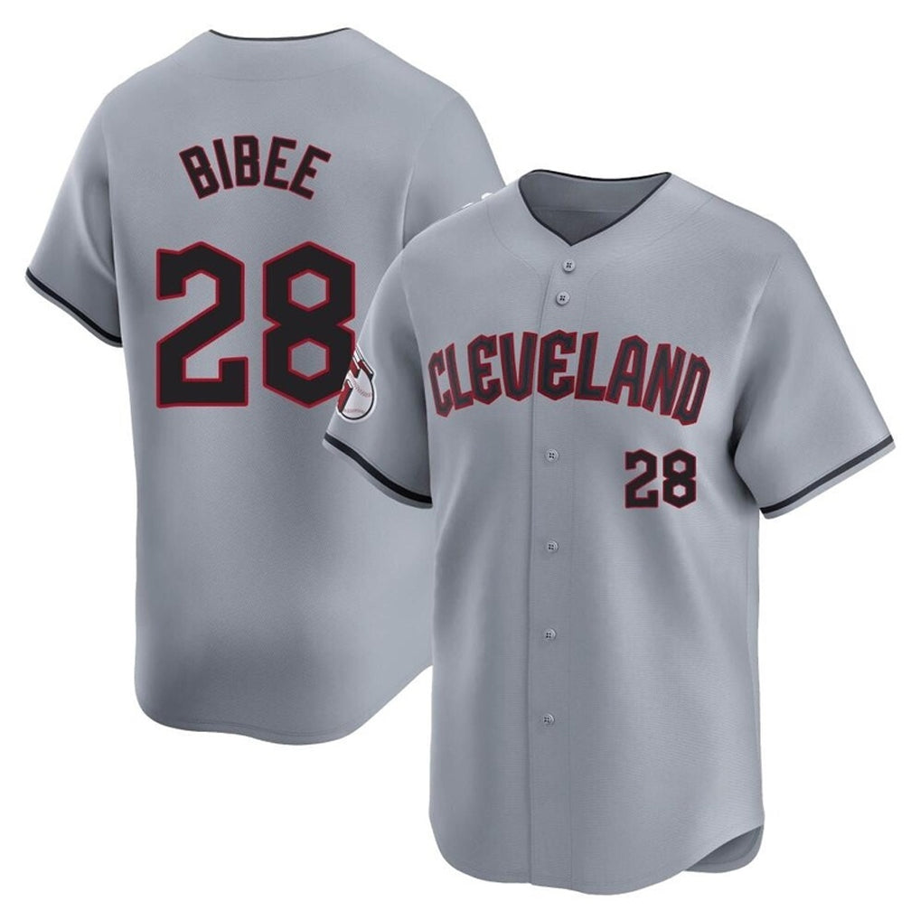 C.Guardians #28 Tanner Bibee Player Gray Road Limited Home Gdoa Stitched Jerseys