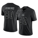 C.Bengals #90 Kris Jenkins Jr Player Black Reflective Limited Game Gdoa Stitched Jerseys