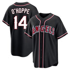 LA.Angels #14 Logan O'Hoppe Player Black Fashion Out Home Game Fdoa Stitched Jerseys
