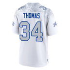 B.Bills #34 Thurman Thomas Player White Rivalries Collection Game Gdoa Stitched Jerseys
