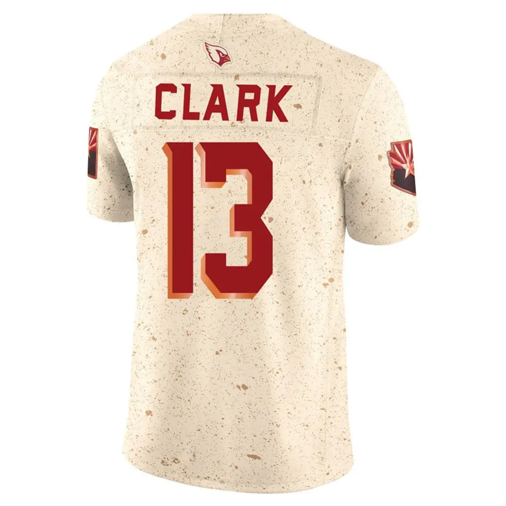 A.Cardinals #13 Kei'Trel Clark Player Cream Rivalries Collection Vapor Limited Home Game Gdoa Stitched Jerseys