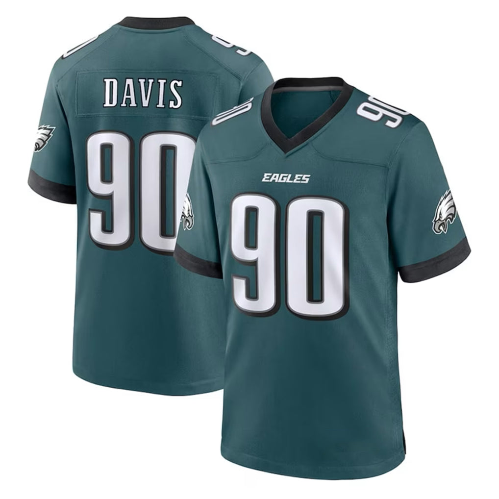 P.Eagles #90 Jordan Davis Player Green Home Game Gdoa Stitched Jerseys