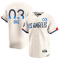 LA.Dodgers #3 Edwin D¨ªaz Player Cream City Connect Limited Home Fdoa Stitched Jerseys