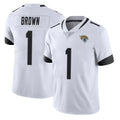 J.Jaguars #1 Montaric Brown Player White Vapor Untouchable Limited Home Game Gdoa Stitched Jerseys