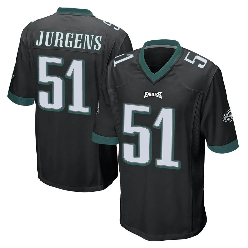 P.Eagles #51 Cam Jurgens Player Black Home Game Gdoa Stitched Jerseysys