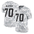 LA.Chargers #70 Rashawn Slater Player Arctic Camo Salute To Service Limited Game Gdoa Stitched Jerseys