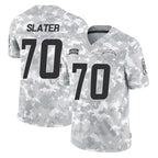 LA.Chargers #70 Rashawn Slater Player Arctic Camo Salute To Service Limited Game Gdoa Stitched Jerseys