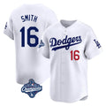 LA.Dodgers #16 Will Smith Player White World Series Meet Limited Home Fdoa Stitched Jerseys