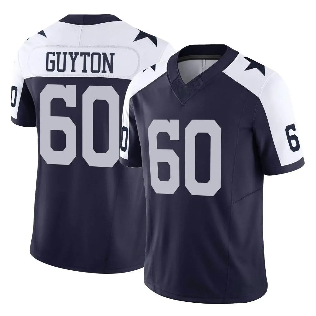 D.Cowboys #60 Tyler Guyton Player Navy-White Limited Alternate Vapor F.U.S.E. Home Game Gdoa Stitched Jerseys