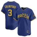 S.Mariners #3 J.P. Crawford Player Royal City Connect Home Limited Fdoa Stitched Jerseys