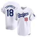 LA.Dodgers #18 Yoshinobu Yamamoto Player White Limited Home Fdoa Stitched Jerseys
