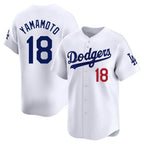 LA.Dodgers #18 Yoshinobu Yamamoto Player White Limited Home Fdoa Stitched Jerseys