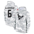 H.Texans #6 Reed Blankenship Player Arctic Camo Salute to Service Hoodies Limited Game Gdoa Stitched Jerseys