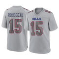 B.Bills #15 Greg Rousseau Player Gray Home Game Gdoa Stitched Jerseys