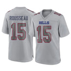 B.Bills #15 Greg Rousseau Player Gray Home Game Gdoa Stitched Jerseys