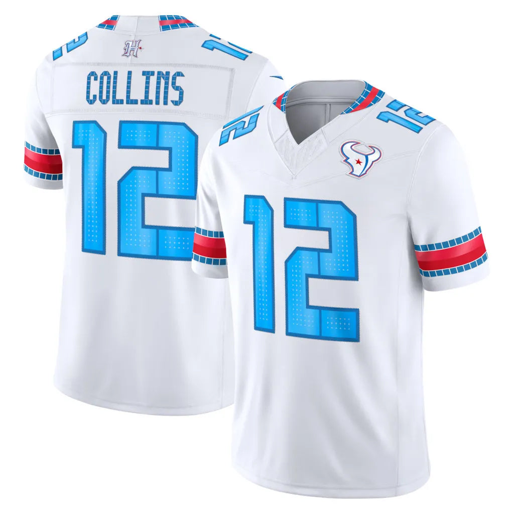 H.Texans #12 Nico Collins Player Whtie 2026 Rivalries Vapor Limited Home Game Gdoa Stitched jerseys