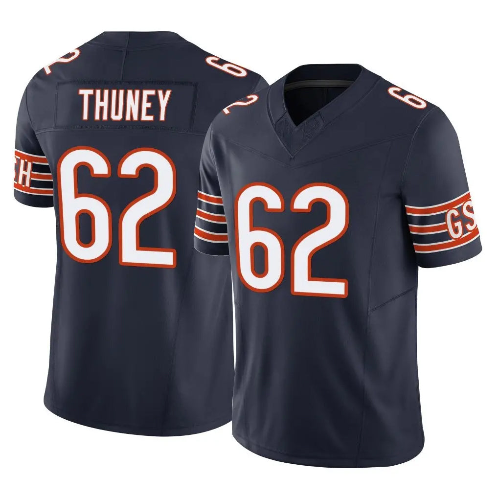 C.Bears #62 Joe Thuney Player Navy Vapor F.U.S.E. Limited Home Game Gdoa Stitched Jerseys