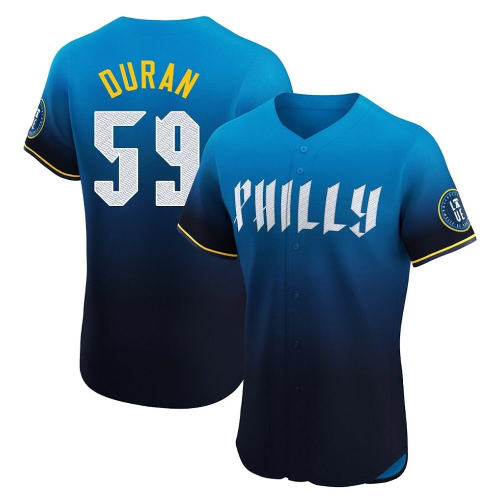 P.Phillies #59 Jhoan Duran Player Blue City Connect Home Limited Elite Fdoa Stitched Jerseys
