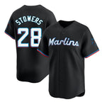 M.Marlins #28 Kyle Stowers Player Black  Home Limited Fdoa Stitched Jerseys