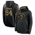 C.Bears #94 Austin Booker Player Black Salute to Service Pullover Hoodies Limited Gdoa Stitched Jerseys